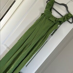 Elegant Green Ruffle jumpsuit NWT